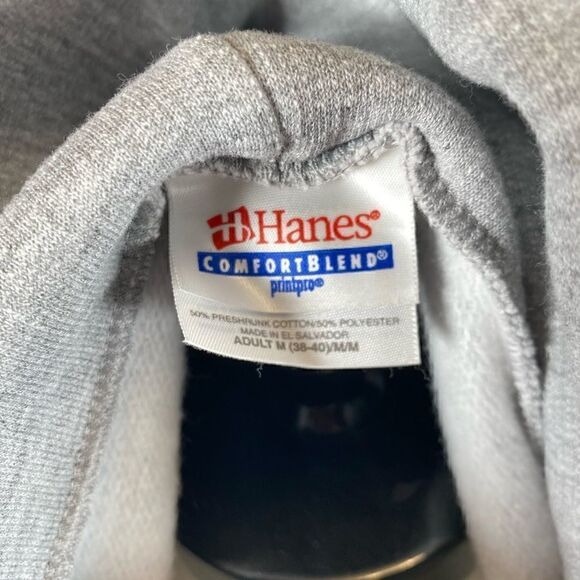 Texas Custom Chenille Embroidered Grey womens Hanes Hoodie M - Picture 4 of 4